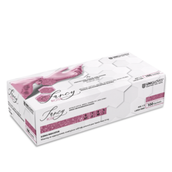  Unigloves nitrile handschoenen FANCY ROZE doos 100 stuks
