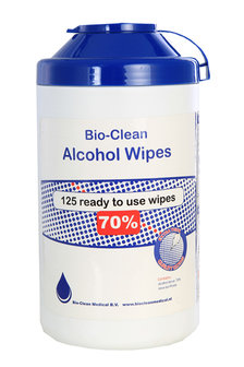 Bio alcohol wipes 70% met dispenser box