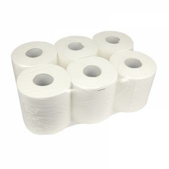 Hand towel roll 1-ply centerfeed pure pulp 6 rollen, wit