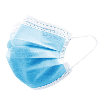  Mondkapje/Mondmasker Type IIR UNIGLOVES  BLAUW 50 st. MEDICAL 