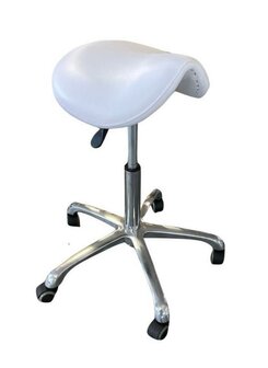 Swan Tabouret LUNA zadelzit chrome voet 12 maanden garantie