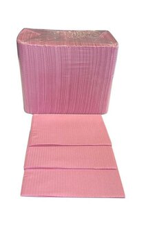  Sunstar Dental towel Uni met plastic laag 1 doos 500 stuks ROZE