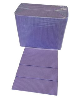 Sunstar Dental towel Uni met plastic laag doos 500 stuks PAARS