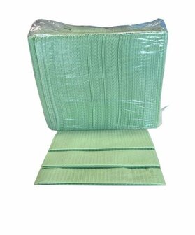  Sunstar Dental towel Uni met plastic  laag pak 125 stuks GROEN