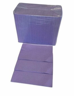 Sunstar Dental towel Uni met plastic laag - pak 125 stuks PAARS