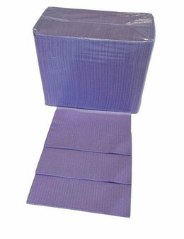 Sunstar Dental towel Uni met plastic laag pak 125 stuks PAARS