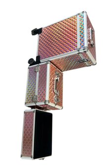 Podostar Make-up Koffer &ndash; Visagie koffer - ROSE GOLD - Professionele Opbergruimte voor al je Beautybenodigdheden