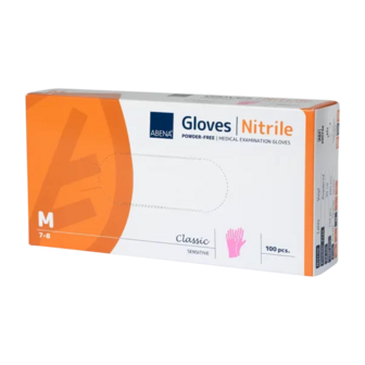 ABENA Handschoenen Nitrile Roze doosje 100 stuks