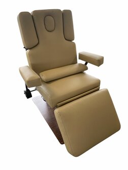 Swan SPA Stoel &quot;EMMA&quot; behandelstoel 4 motorig - Taupe - Verwarming - Geheugen