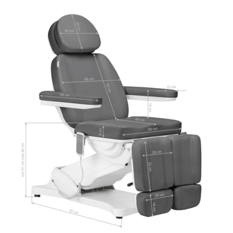SILLON PEDICURE Behandelstoel Classic - 3 motoren - Grijs - DEMO