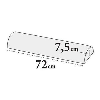 Medixwell knierol halfrond &#039;&#039;MAXI&#039;&#039; WIT 7,5 cm x 70 cm