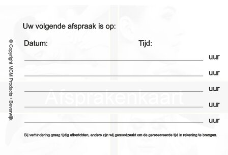 Afspraakkaartjes inhoud 50 stuks zwart/goud