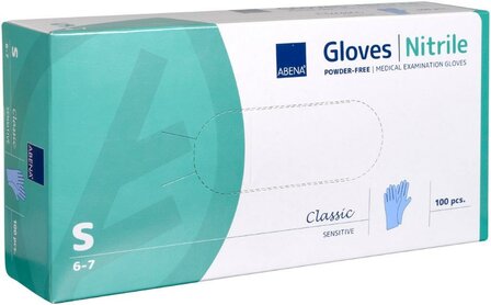   ABENA Nitrile Handschoenen | 4,5 grams BLAUW | omdoos 10 x 100 stuks