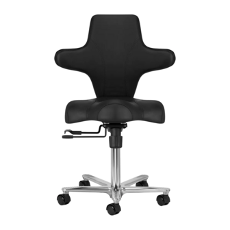 Pedicure Tabouret Azzurro met borst steun | ZWART