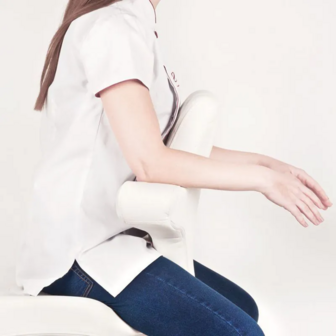 Pedicure Tabouret Azzurro met borst steun | ZWART