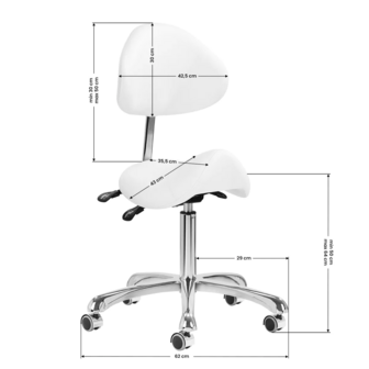 GIOVANNI Tabouret 1004 zadelkruk | WIT