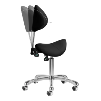 GIOVANNI Tabouret 1004 zadelkruk | ZWART