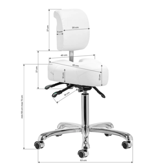 GIOVANNI Tabouret 1005 | Vierkant kussen | WIT