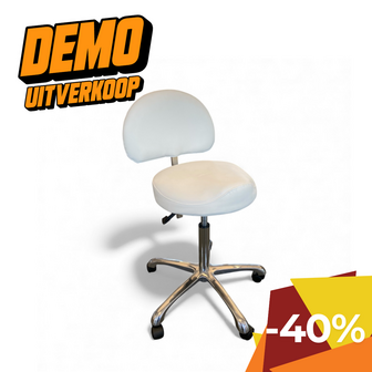 Swan Tabouret STELLA Deluxe hoog met rug en zitting verstelling.