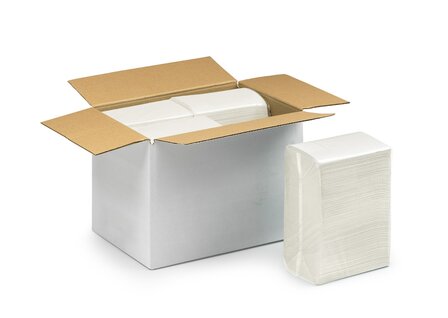  Sunstar Dental towel Uni met plastic laag doos 500 stuks WIT