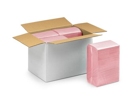  Sunstar Dental towel Uni met plastic laag 1 doos 500 stuks ROZE