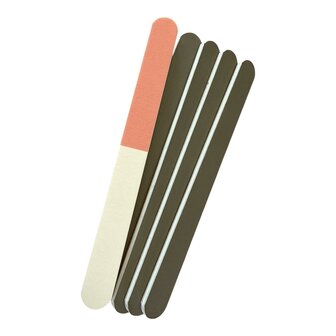 Polijstvijl recht 2-fase 4000/12000 | 5 stuks | roze/wit model