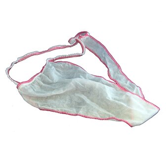 Max dames wegwerp tanga slips wit/roze 100 stuks