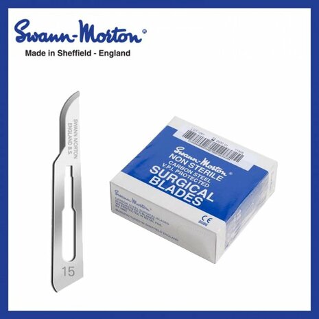 Swann Morton mesjes Blauw 100 stuks No. 25