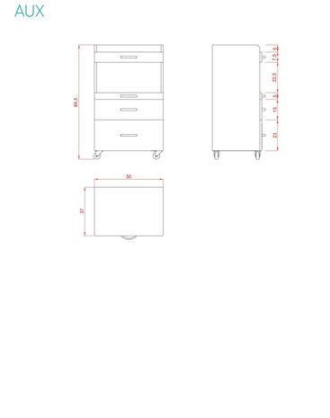 Weelko Prof trolley AUX - luxe werktafel 