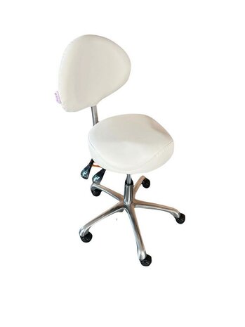 Swan Tabouret STELLA Deluxe hoog met rug en zitting verstelling.