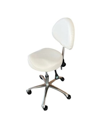 Swan Tabouret STELLA Deluxe hoog met rug en zitting verstelling.