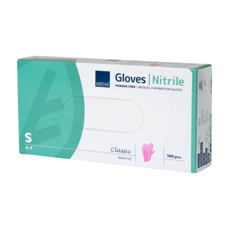 ABENA Handschoenen Nitrile Roze doosje 100 stuks
