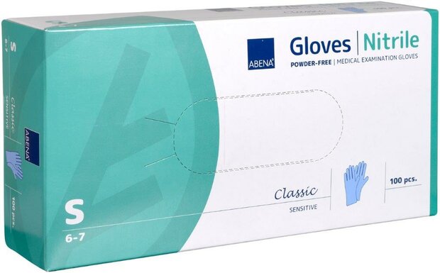   ABENA Nitrile Handschoenen | 4,5 grams BLAUW | omdoos 10 x 100 stuks