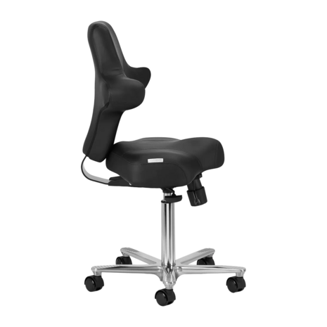 Pedicure Tabouret Azzurro met borst steun | ZWART