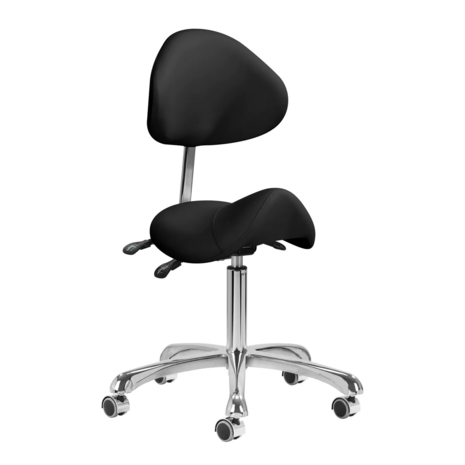 GIOVANNI Tabouret 1004 zadelkruk | ZWART