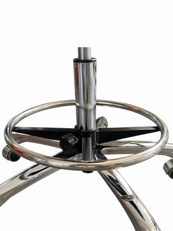 Tabouret Voetring | Zadelkruk voetsteun | Chrome