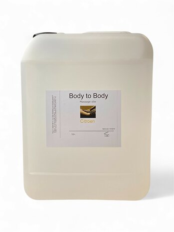 Body & Body massage olie neutraal + lichte citrus geur can 5 liter