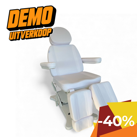 SILLON PEDICURE Behandelstoel Classic - 3 motoren - Wit - DEMO