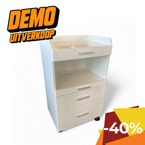 Weelko Prof trolley AUX - luxe werktafel 3 lades en 1 plateau - DEMO