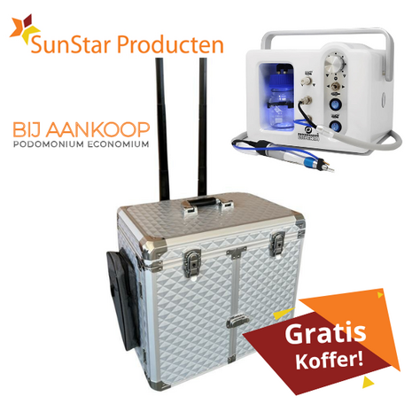    Podomonium Economium pedicure motor GRATIS Koffer (zilver)