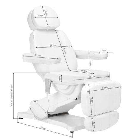  SILLON Behandelstoel CLASSIC - WIT - 3-motorig