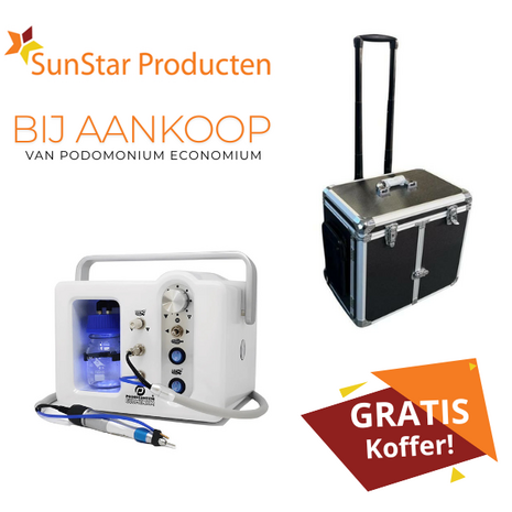 Podomonium Economium pedicure motor + GRATIS Koffer Zwart ''Legende''