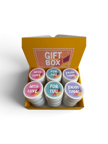 Gift Box Bath & Scrub Salt 18 x 125 gram  2 DOZEN VOORDEEL