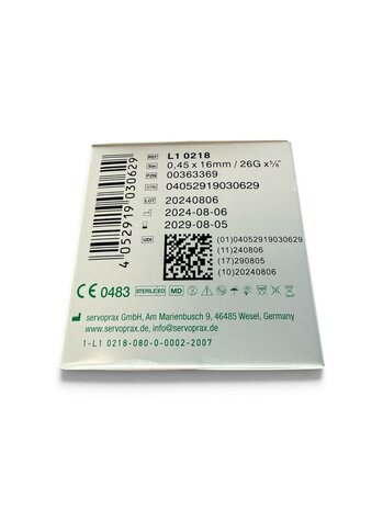 Neopoint naalden 26G x 5/8 0.45 x 16 mm 100 stuks.