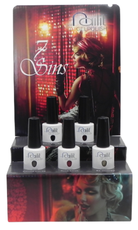 Nailit 7 sins display incl. 5 kleuren