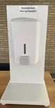 Desinfectiezuil tafelmodel met dispenser.