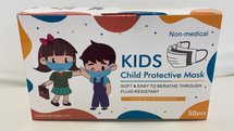 Mondmaskers KIDS met bacteriefilter 3 laags doos 50 stuks