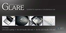Glare UV/LED lamp