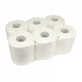 Hand towel roll 1-ply centerfeed pure pulp 6 rollen, wit