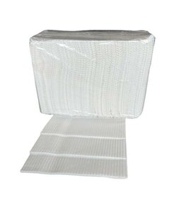  Sunstar Dental towel Uni met plastic laag doos 500 stuks WIT